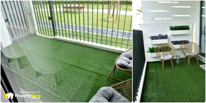 A view of the balcony which opens from the living and also leads in from the yard accessed through the kitchen