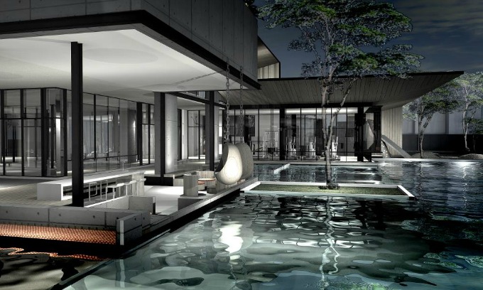 The swimming pool near the Pool Villa