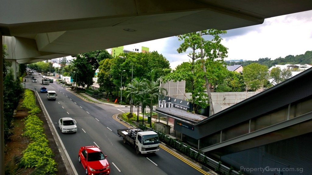 Bijou site from overhead bridge