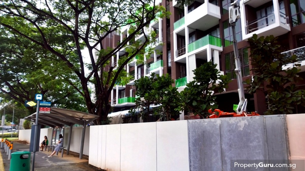 Bus stop in front of The Siena