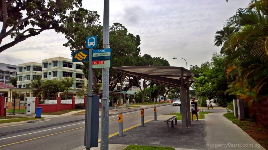 Bus stop opposite Tandeville
