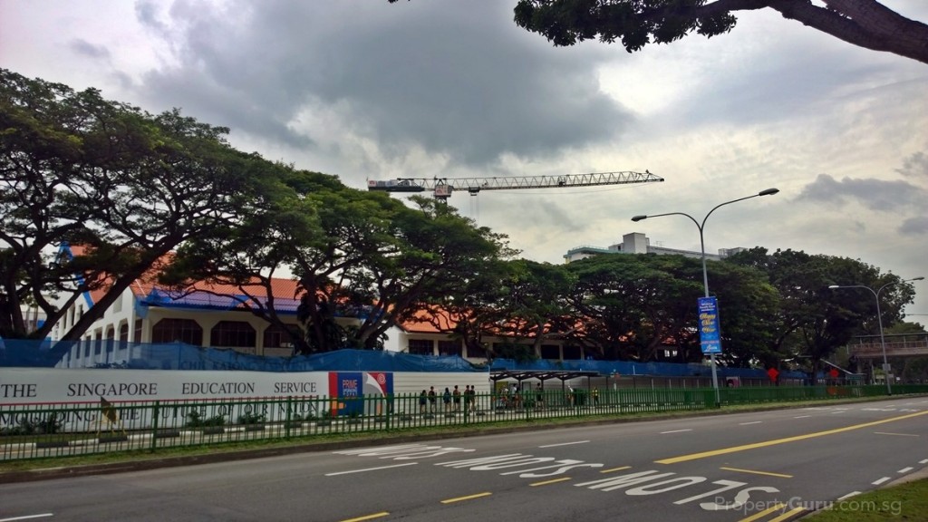 CHIJ Katong Girls across the road from St Patrick's is also next to where the new Marine Terrace MRT station will be