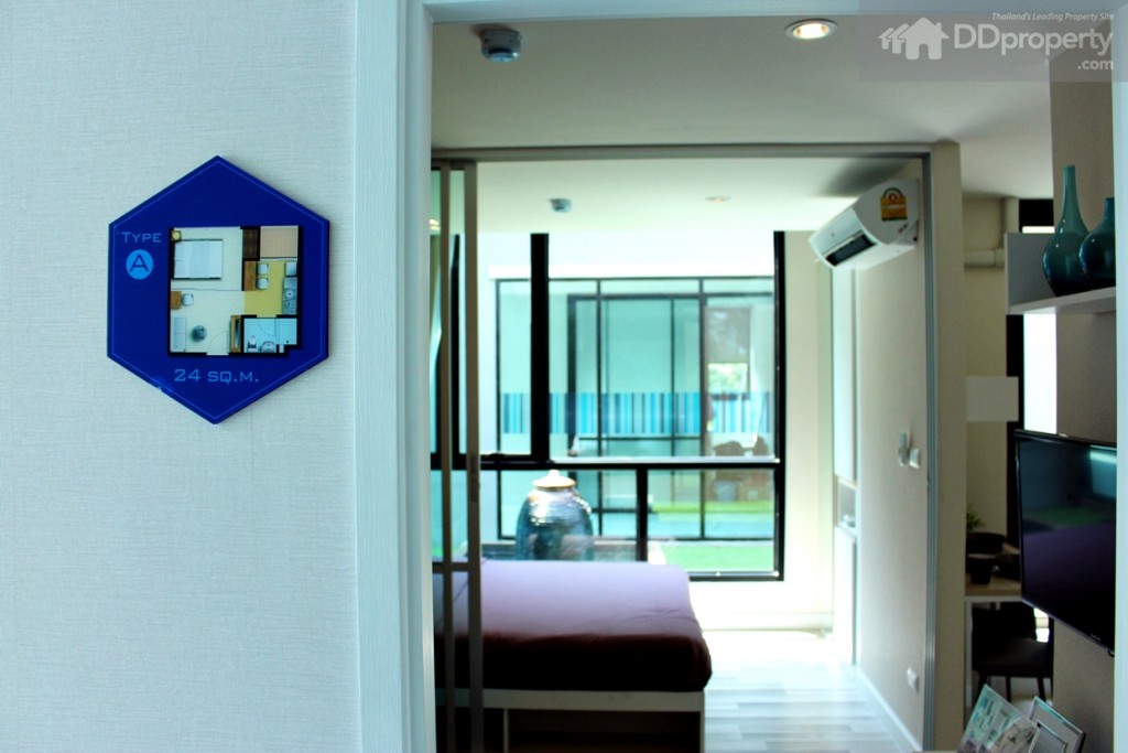 ห้องตัวอย่าง แบบ 1 ห้องนอน Type A ขนาด 24 ตร.ม.