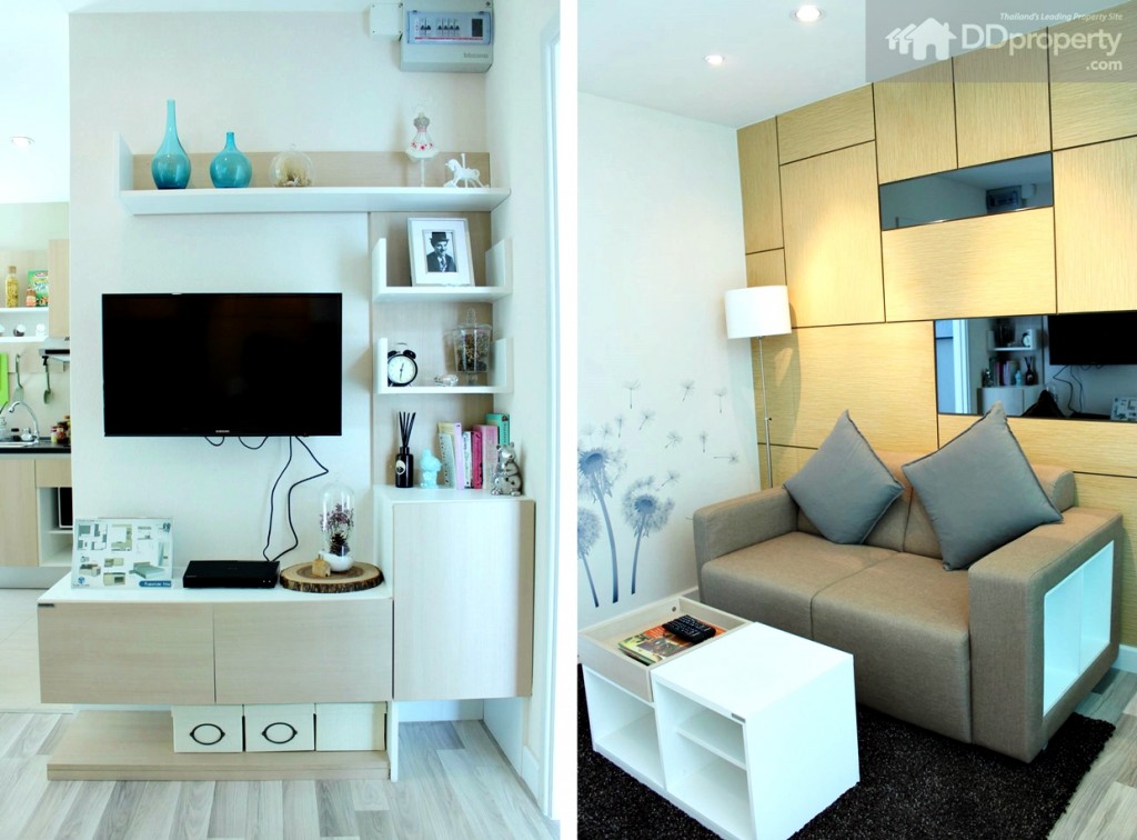 มุมมองจากทั้ง 2 ฝั่งของภายในห้องนั่งเล่น