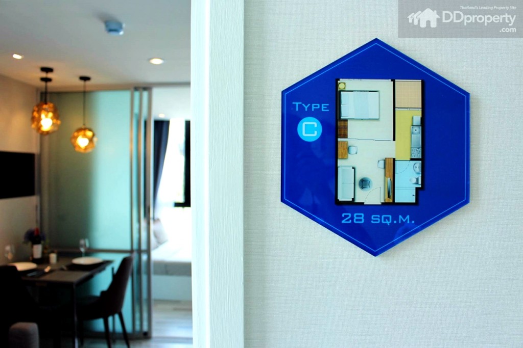 ห้องตัวอย่าง แบบ 1 ห้องนอน Type C ขนาด 28 ตร.ม.