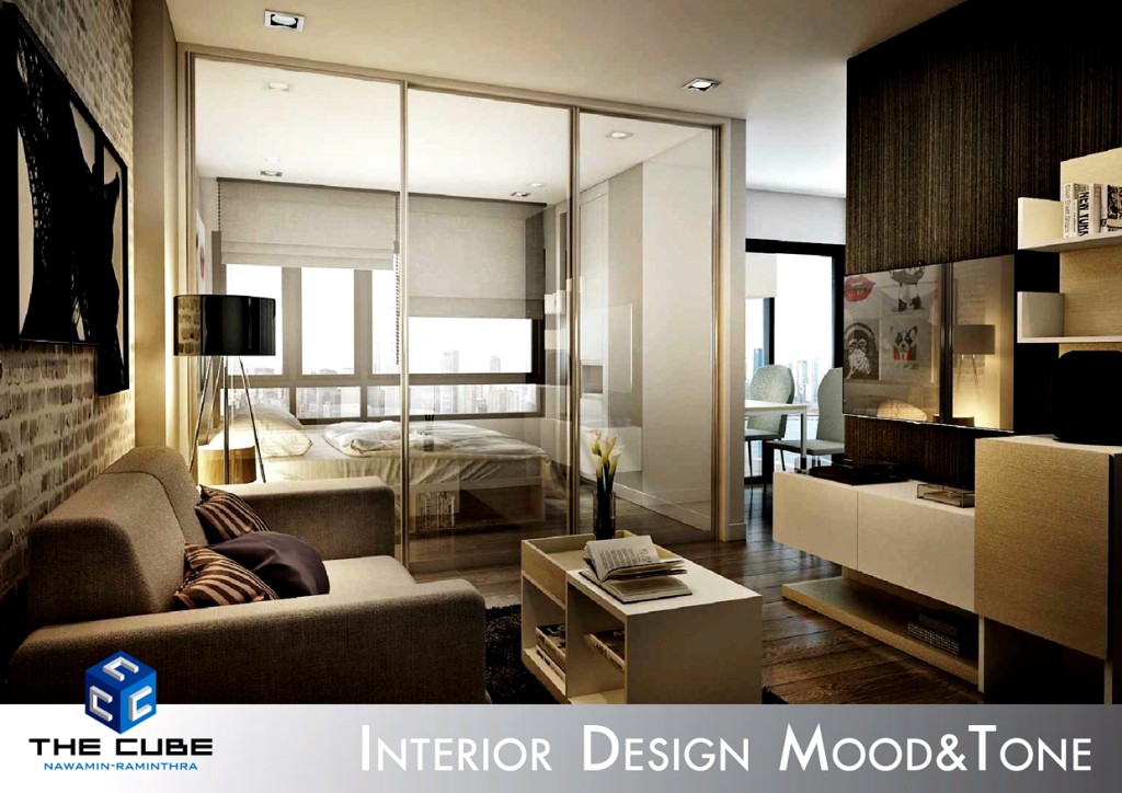 ภาพประกอบของห้องตัวอย่าง แบบ 1 ห้องนอน Type A ขนาด 24 ตร.ม..