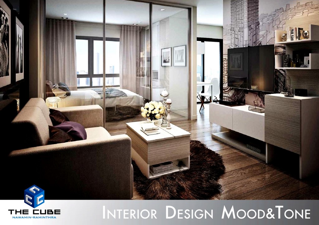 ภาพประกอบของห้องตัวอย่าง แบบ 1 ห้องนอน Type B ขนาด 26.5 ตร.ม.