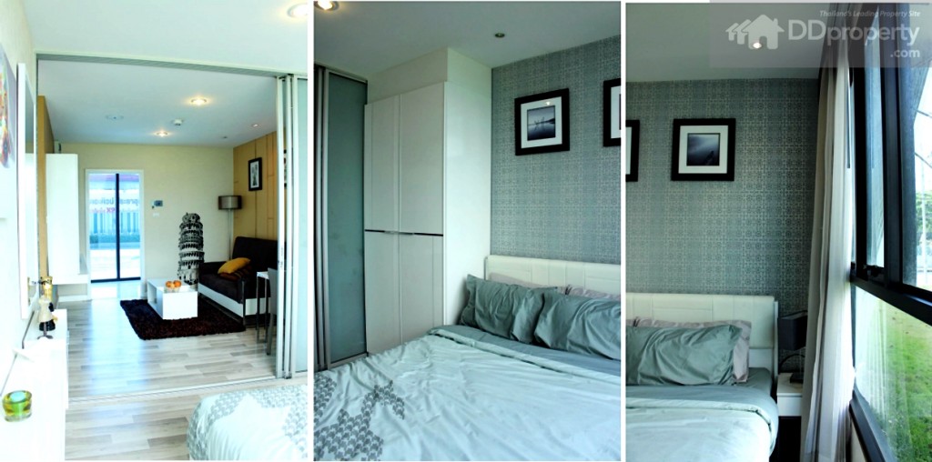 ภาพมุมกว้างภายในห้องนอน