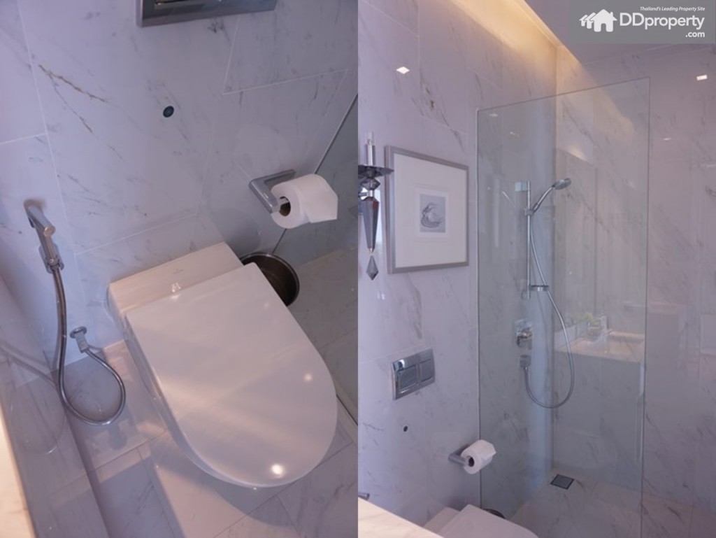 สุขภัณฑ์ใช้แบรนด์ Villeroy&Boch เช่นเดียวกัน ฝักบัวแบรนด์ Hansgrohe 