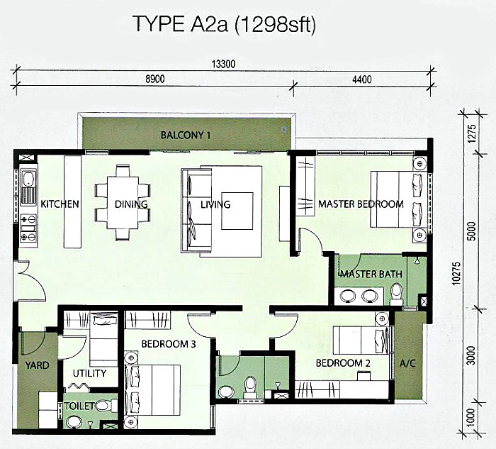 This is the floor plan of the units left