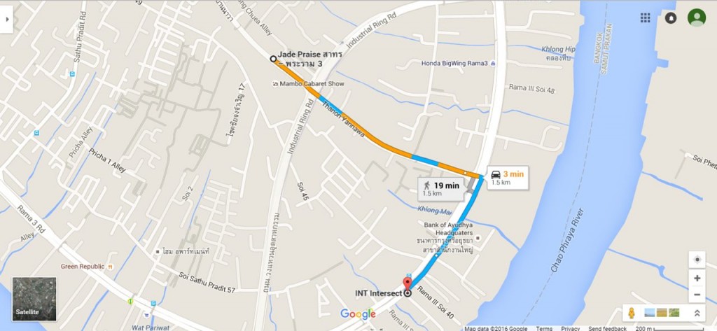 ใช้เวลาเดินทางจากโครงการไม่ถึง 5 นาทีผ่านถนนยานนาวา