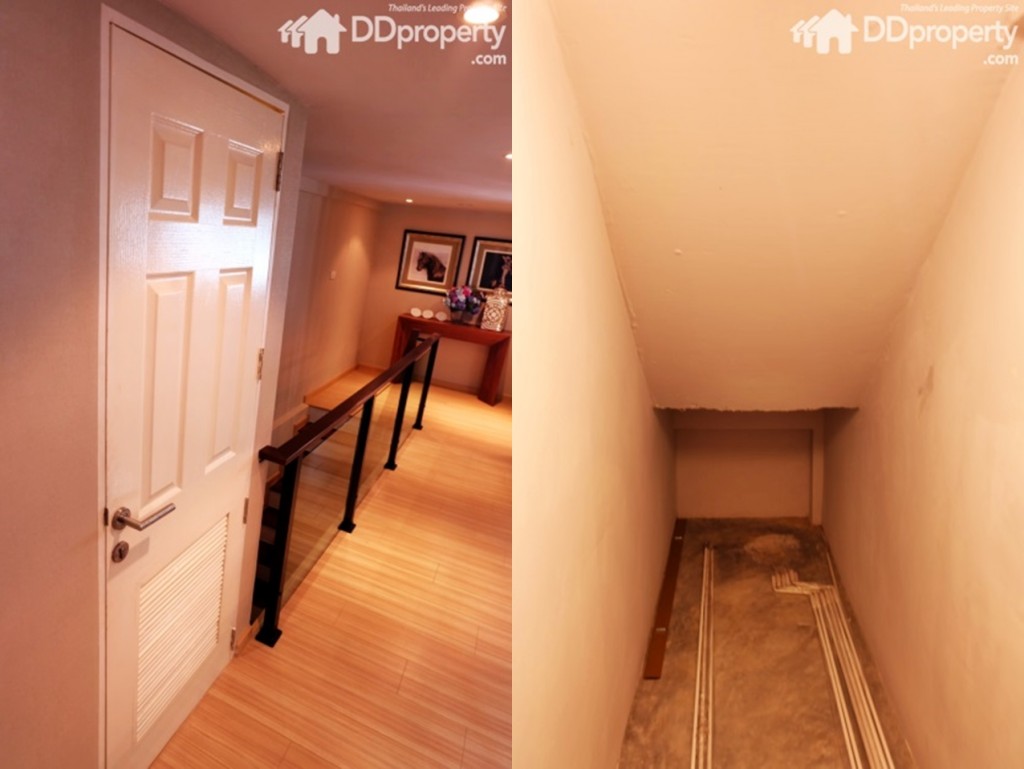 ชั้นลอยจะมีห้องใต้บันไดสำหรับเก็บของ