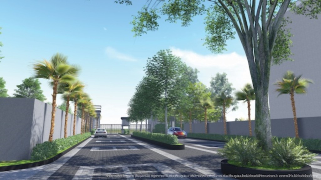 ภาพจำลองถนนภายในโครงการ