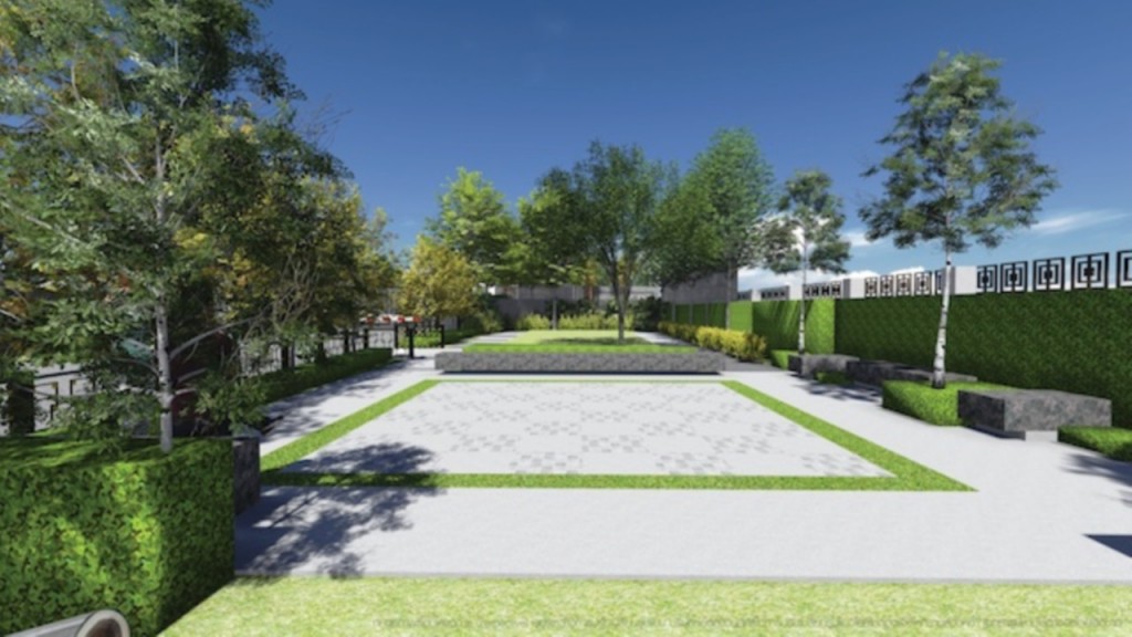 พื้นที่จำลองสวนสาธารณะของโครงการ