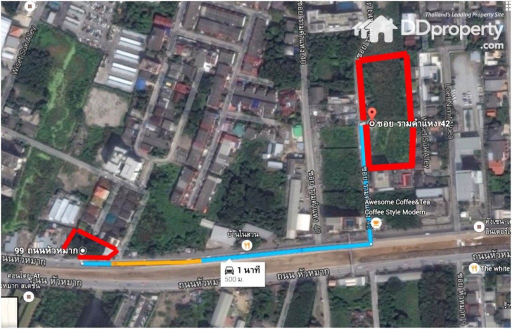 สำนักงานขายตั้งอยู่ซอยหัวหมาก 18 ห่างจากที่ตั้งโครงการซึ่งอยู่ในซอยหัวหมาก 12 ประมาณ 500 เมตร