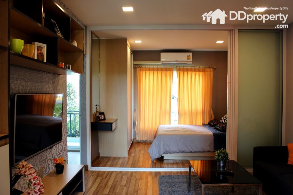 มุมมองภายในห้องตัวอย่าง ห้องจริงจะเป็นห้องเปล่า 