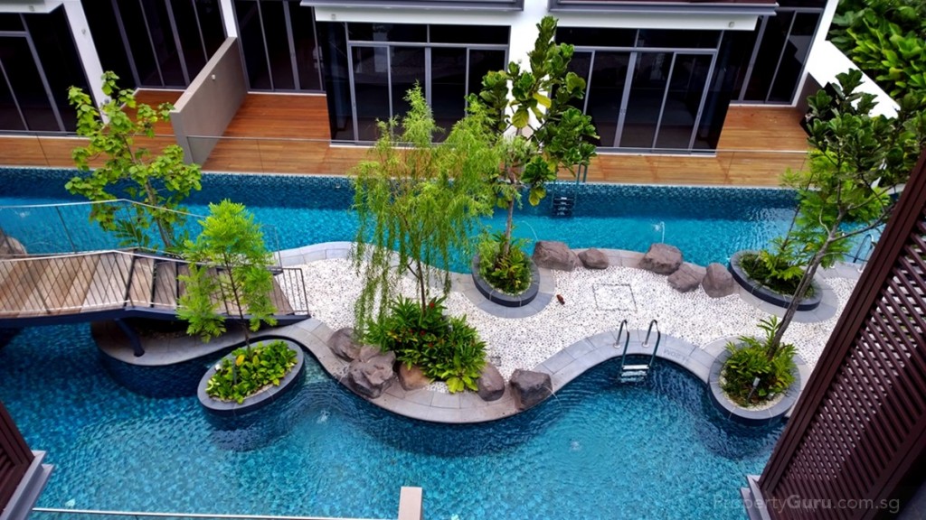 Seawind townhouse pool view from master bedroom