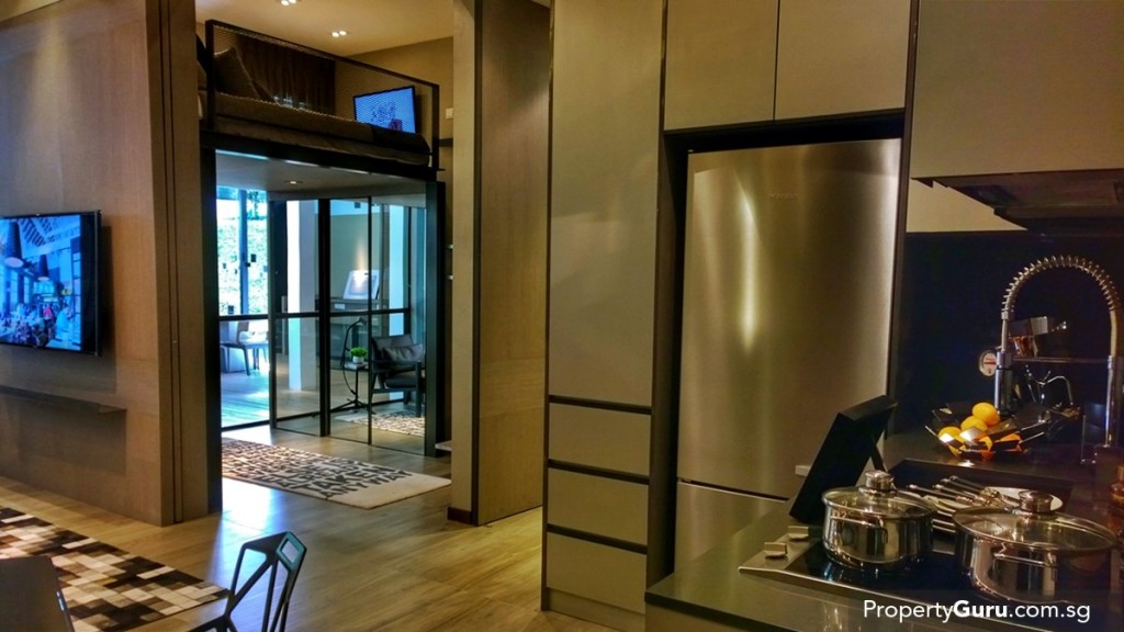 Open kitchen and common bedroom