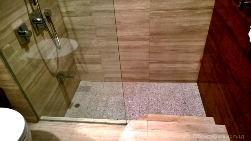 The Seawind 1BR bathroom shower area