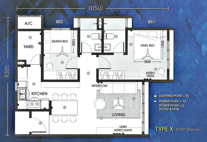 This is the Floor Plan for Type X