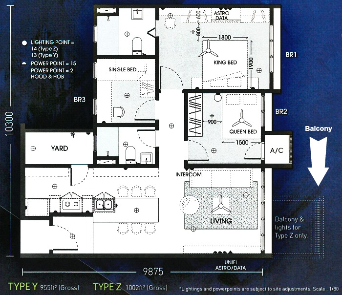This is the Floor Plan for Type Y and Z