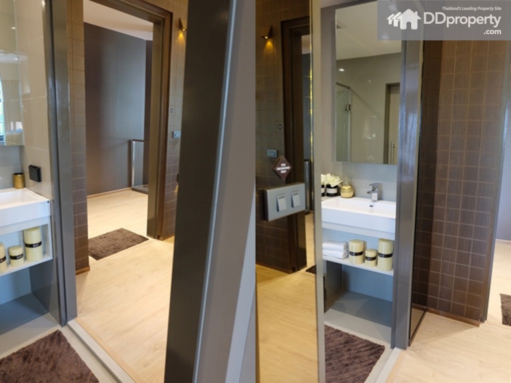 ห้องน้ำในห้อง type นี้จะมีจุดเดียว แต่สามารถเข้าได้จากสองทางนั่นคือจากห้องกินข้าวและห้องนอนใหญ่