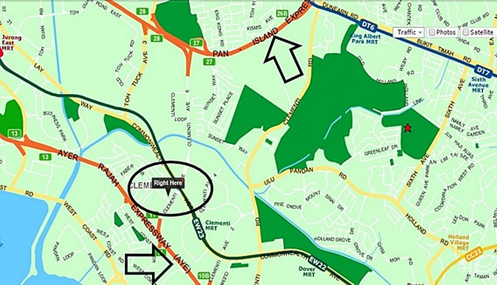 clementi, nearby, location, expressways