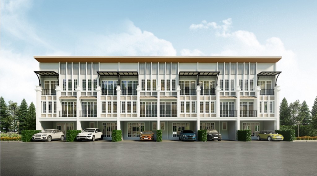 Buckingham – 5 ห้องนอน 4 ห้องน้ำ 2 ที่จอดรถ -ฟังก์ชั่นพิเศษ ห้องพระ พื้นที่ครัวไทย และ พื้นที่สำหรับห้องซักรีด -ขนาดหน้าบ้านกว้าง 5.7 เมตร ลึก 15.85 เมตร พื้นที่ 22.59 ตร.ว. พื้นที่ใช้สอย 187.17 ตร.ม. -ราคาเริ่มต้น 3.98 ล้านบาท ประเภทบ้านทาวน์โฮม 2 ชั้น จะมีด้วยกัน 408 ยูนิต (แบบบ้าน Windsor และ Kensington) ส่วนประเภท 3 ชั้นจะมี 87 ยูนิต (แบบบ้าน Buckingham)