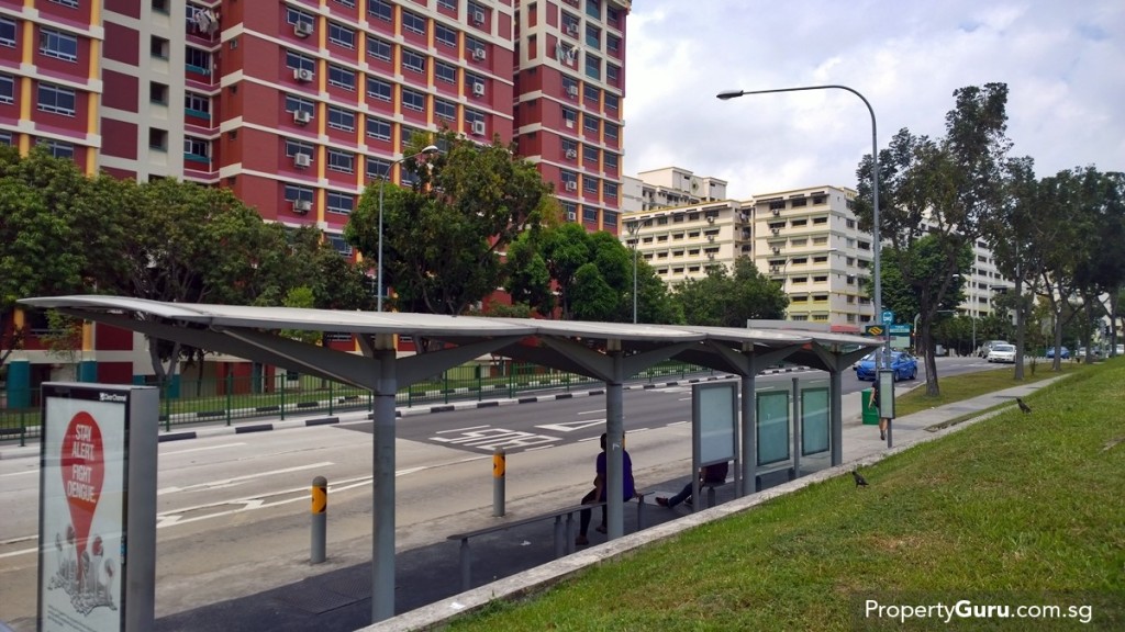 Bus stop along Jalan Eunos