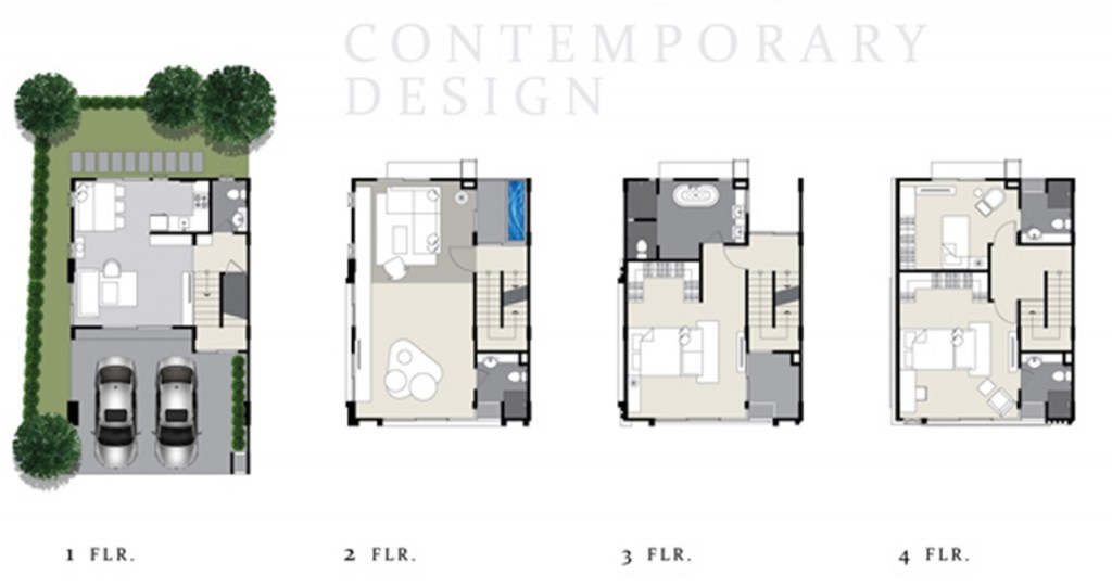 จุดแตกต่างกันระหว่างบ้านแบบ Chatele และ Denfert คือความกว้างของหน้าบ้านและภายในตัวบ้านที่จะมีขนาด 6.5x6.5 เมตร  สำหรับยูนิตแปลงริมจะมีพื้นที่เพิ่มขึ้นมา ซึ่งราคาจะเพิ่มขึ้นตารางวาละ 250,000 บาท