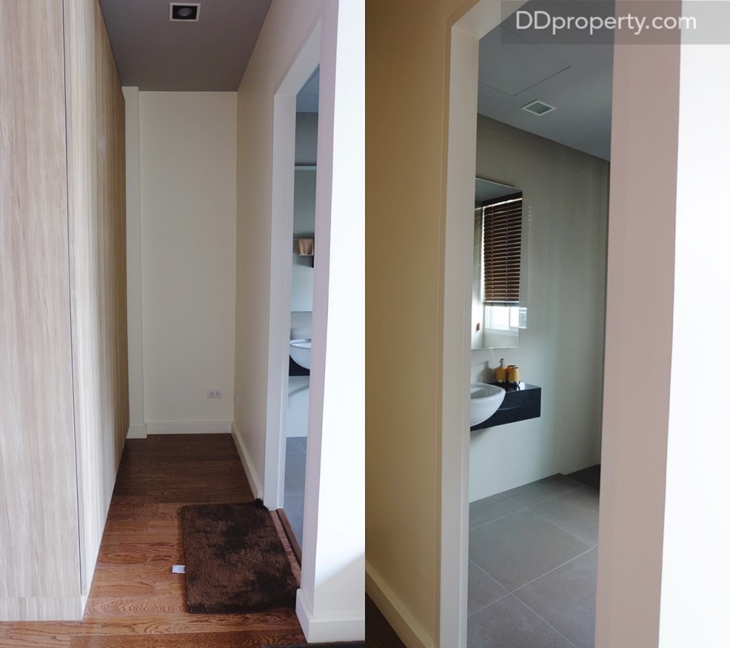 ห้องน้ำในตัว/พื้นที่หน้าห้องน้ำสามารถจัดวางเป็นตู้เสื้อผ้าได้