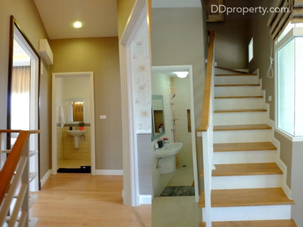 บันไดทางขึ้น พื้นบันไดและพื้นชั้น 2 จะใช้เป็นลามิเนต