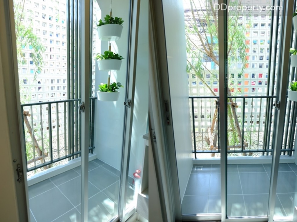 ระเบียงส่วนตัวกว้าง 1 เมตร