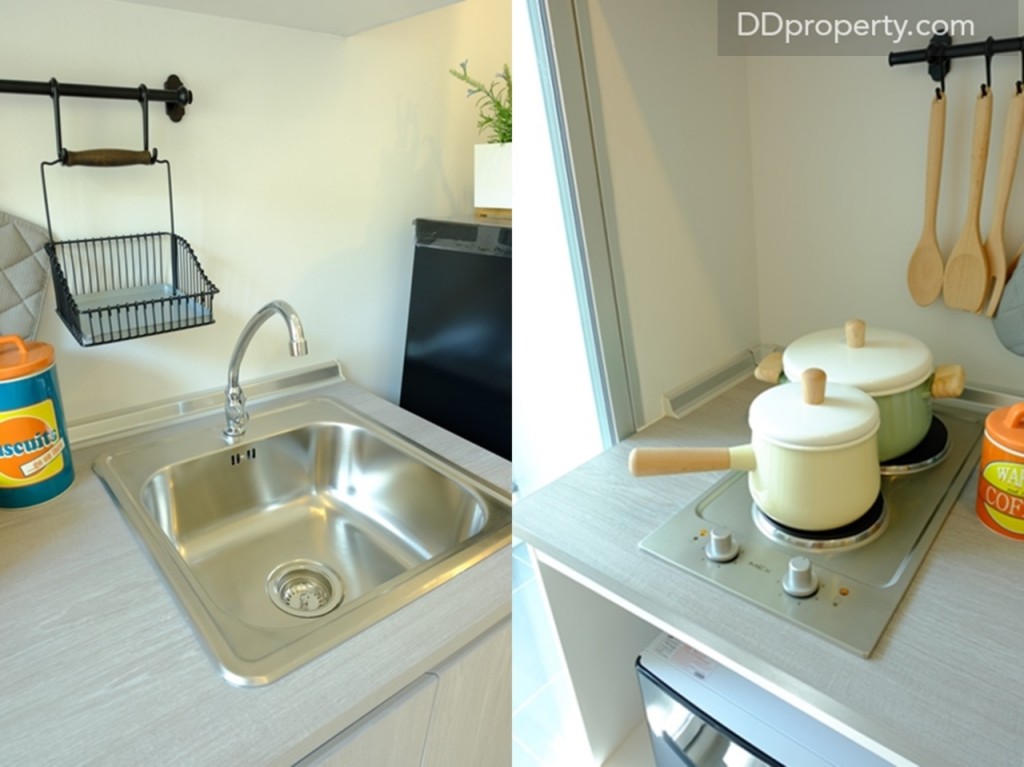 เตาไฟฟ้าแบรนด์ Mex และ sink แถมแบรนด์เดียวกัน