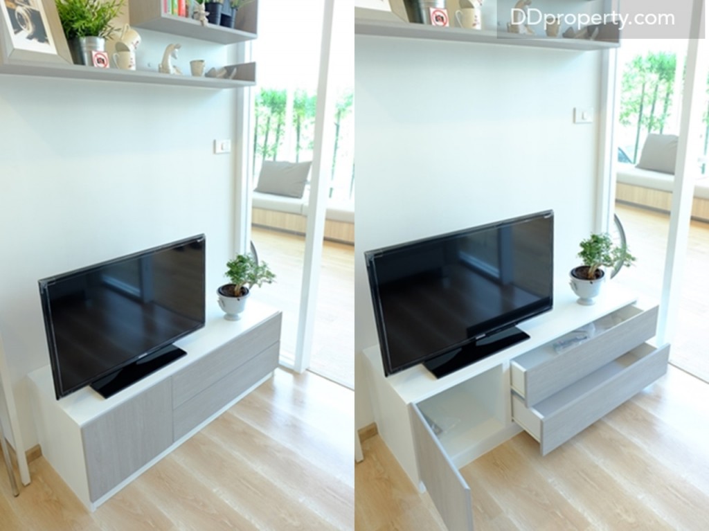งานบิลท์อินชั้นวางทีวี สเปคดังรูป หิ้งชั้นวางข้างบน ห้องจริงจะไม่ได้บิลท์มาให้