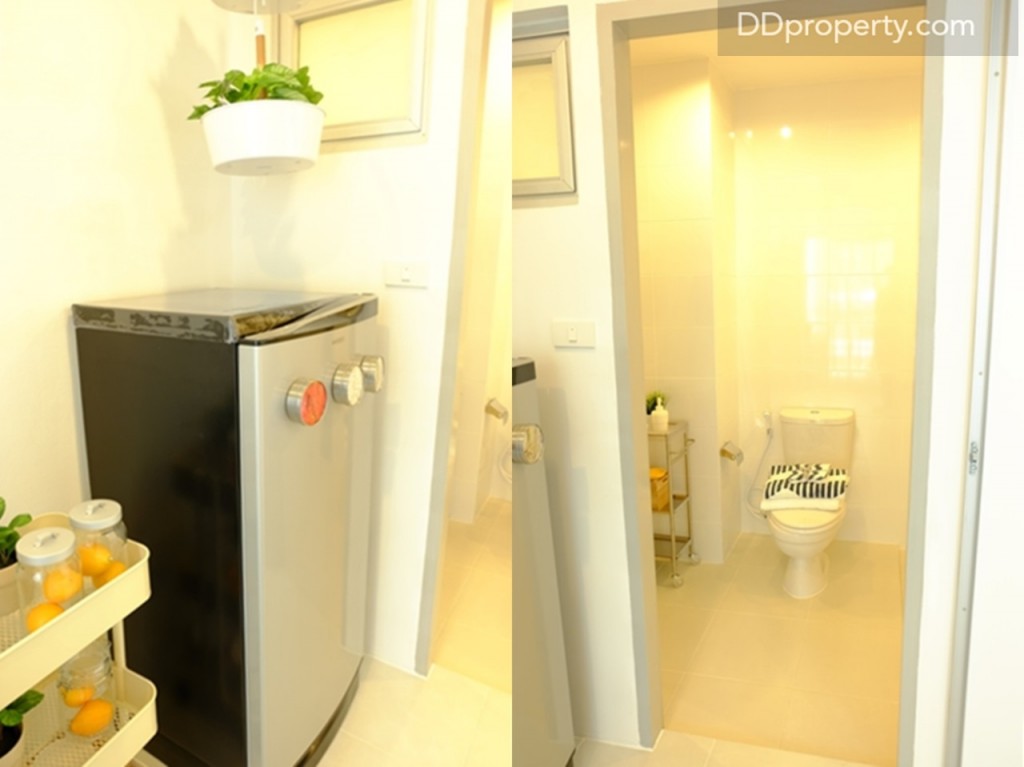 จุดนี้ layout จะคล้ายกับห้องแบบสตูดิโอ นั่นคือสามารถจัดวางตู้เย็นทั้งขนาดเล็กและใหญ่ได้ 