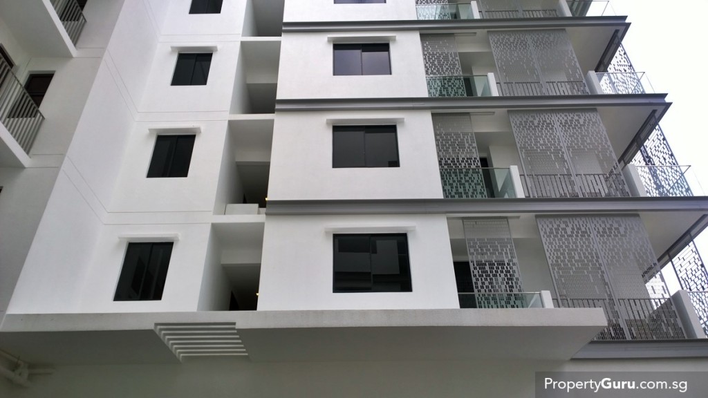 side facade with sun screen