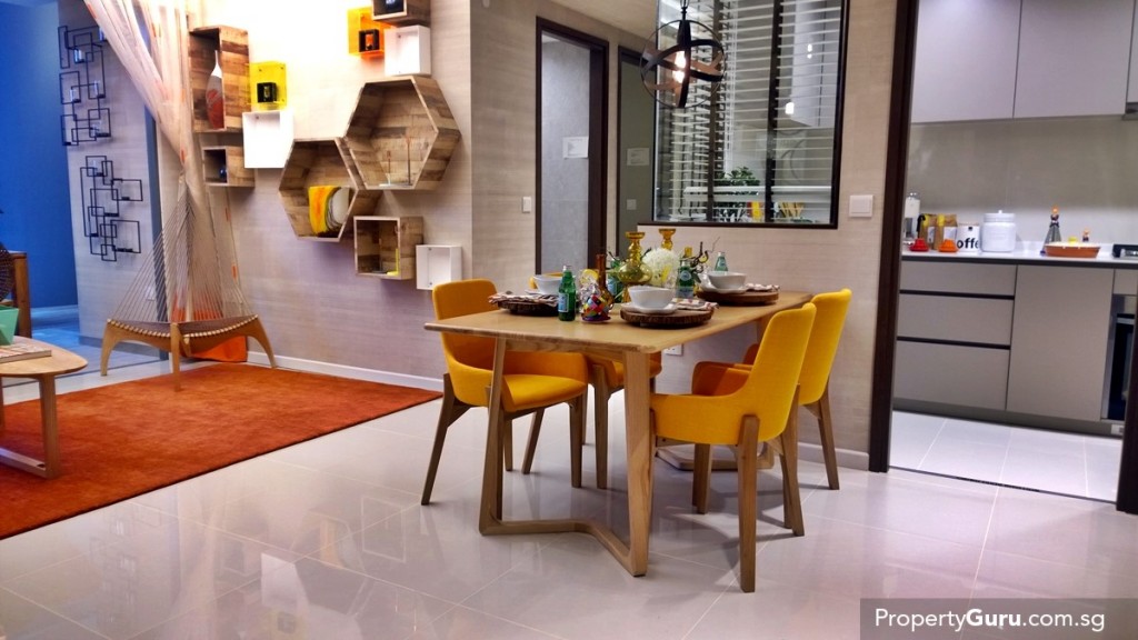 3BR living and kitchen