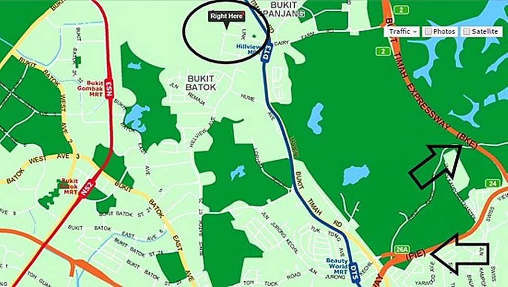 bukit panjang, nearby, condo, bukit batok, location