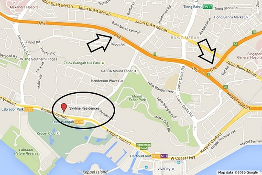 location, telok blangah, condo