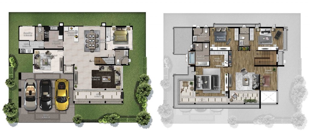 แปลนบ้านพร้อมพงษ์ 