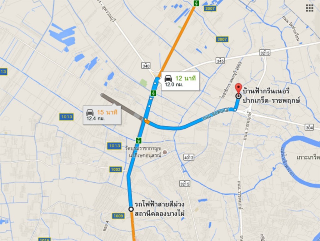 แผนที่จาก Google Map