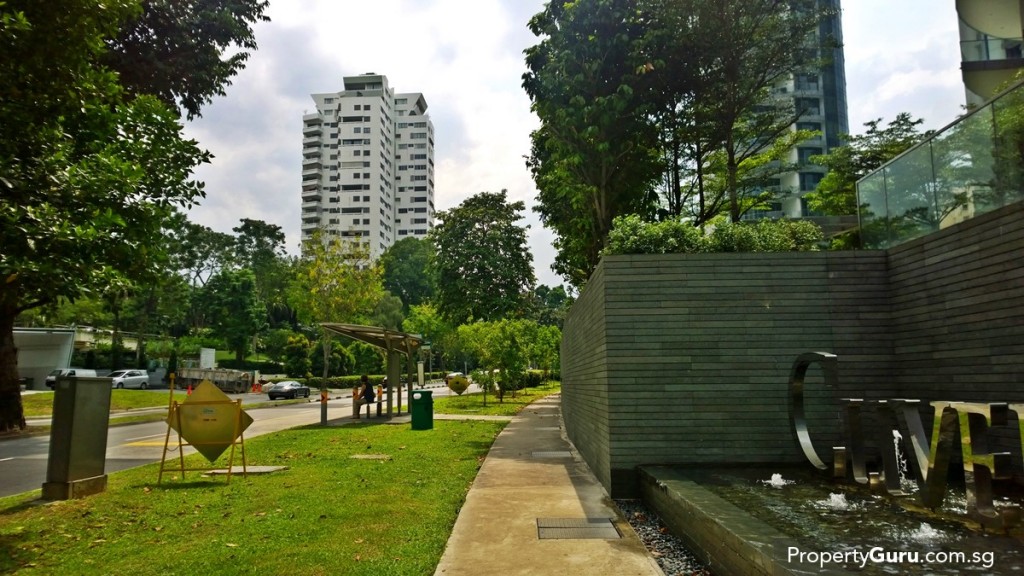 Bus stop at Cliveden across Grammercy Park