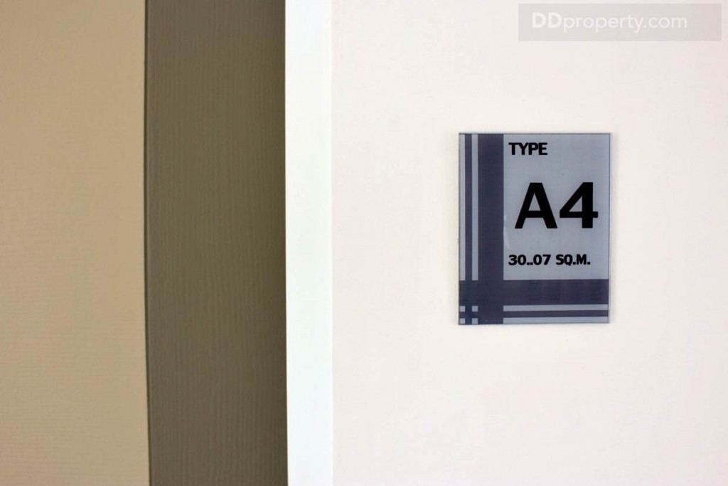 ห้องตัวอย่างแบบ 1 ห้องนอน ขนาด 30.7 ตร.ม Type A