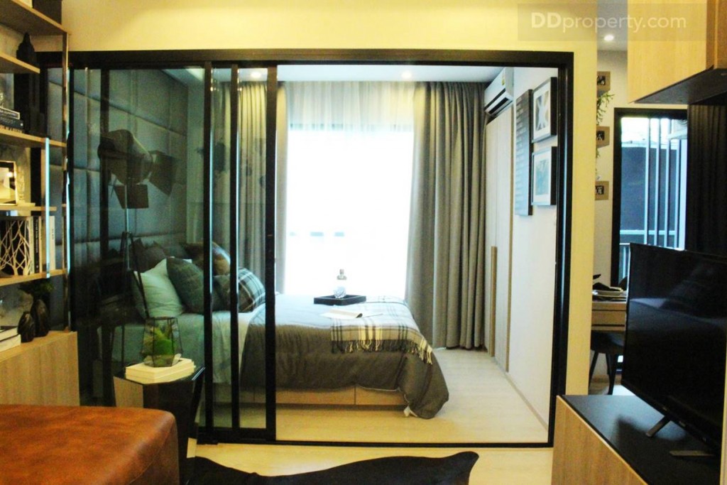 มุมมองภายในห้องตัวอย่างแบบ 1 ห้องนอน Type A ขนาด 25ตร.ม.