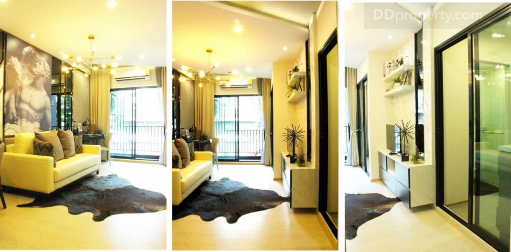 Type C วางแปลนห้องเป็นแนวยาว โดยเข้าห้องมาจะเจอกับ Living Room ยาวเต็มพื้นที่ห้อง ส่วนห้องนอน และห้องครัวจะถูกแยกไว้อย่างเป็นสัดส่วน ซึ่งทำให้สะดวกในการอยู่อาศัยและใช้งานจริง