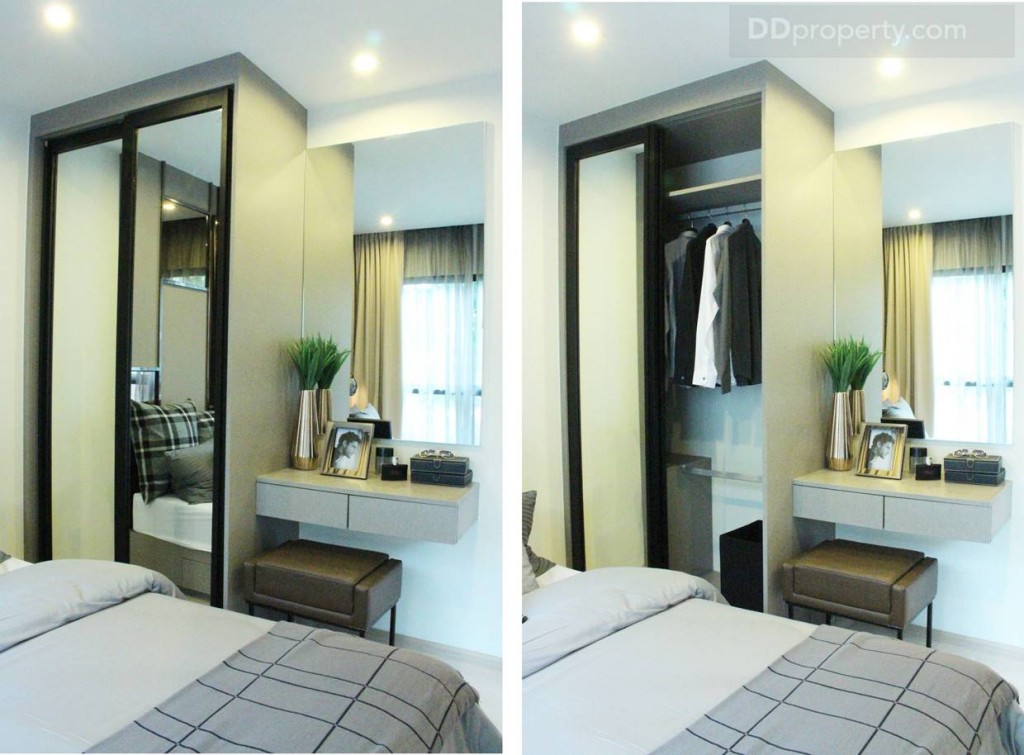 พร้อมบิลท์อินตู้เสื้อผ้าและโต๊ะแต่งหน้ามาคู่กัน