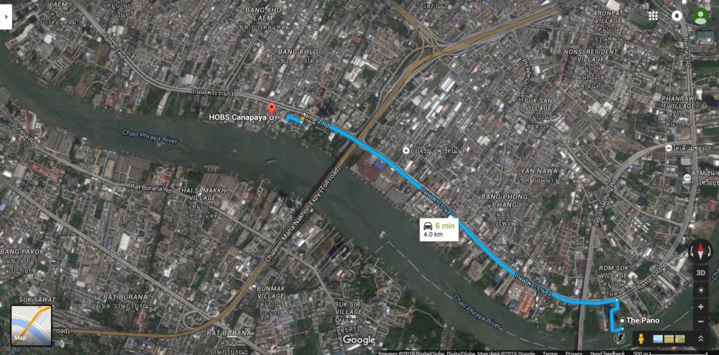 แผนที่จากโครงการมายังร้าน HOBS @ Canapaya