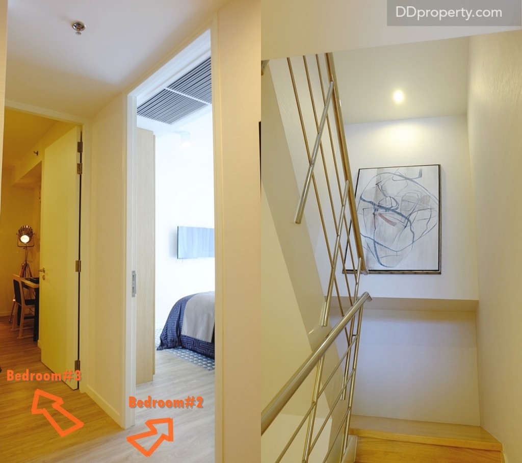 เมื่อเดินขึ้นมาจะเจอกับห้องนอนอีก 2 ห้อง