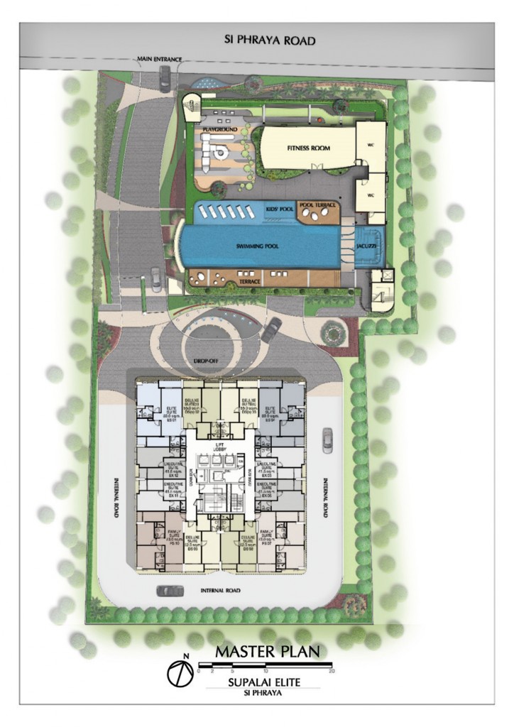 Supalai Elite Si-Phraya14 _Plate_Master Plan-009